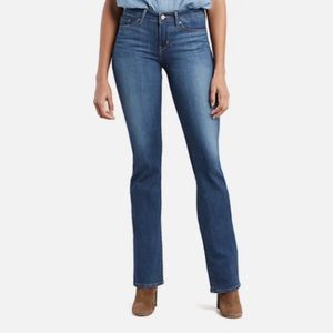 LEVIS Womens 715 Western Mid-Rise Bootcut Blue JEANS NWT